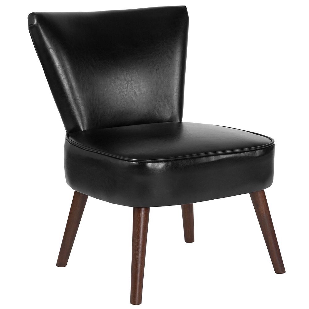 Flash Furniture HERCULES Holloway Series Black Leather Retro Chair
