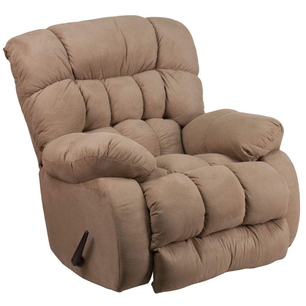 Flash Furniture Contemporary Softsuede Taupe Microfiber Rocker Recliner
