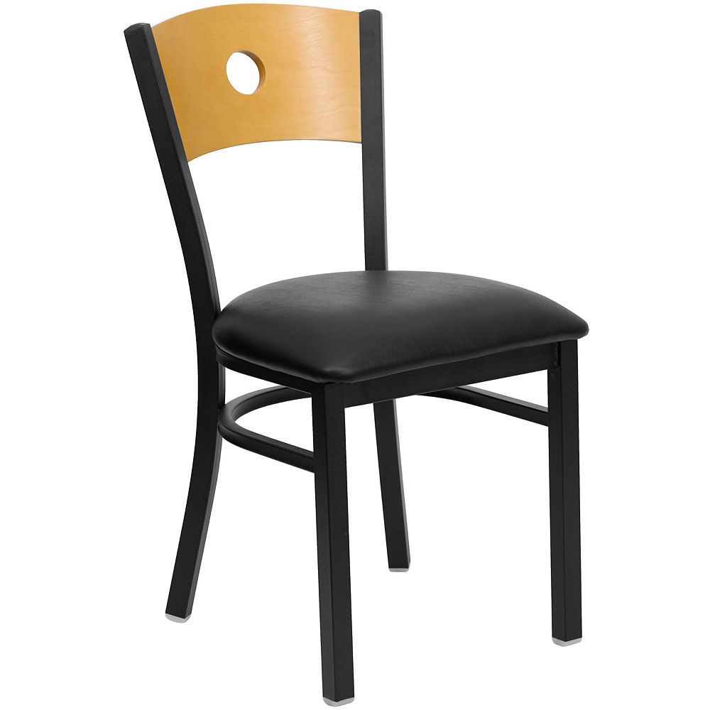 bknat circle chairblack seat