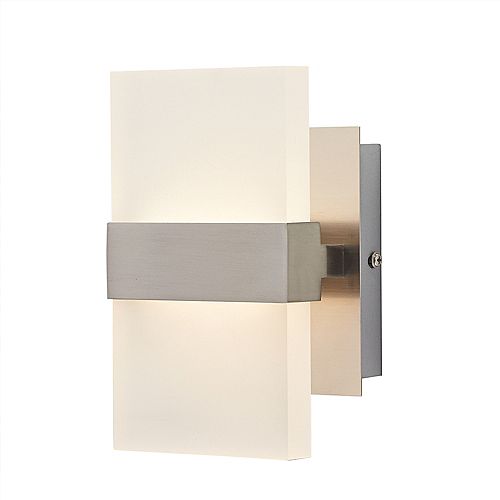 2 Light Brushed Nickel Wall Sconce