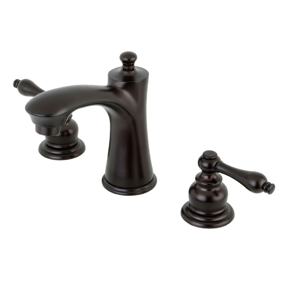 Kingston Brass 8 In Widespread 2 Handle High Arc Bathroom Faucet In Oil Rubbed Bronze The Home Depot Canada