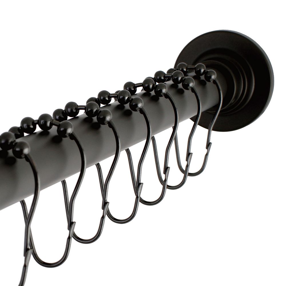 Kingston Brass Classic 60 In To 72 In Fixed Shower Rod With Hooks In Oil Rubbed Bronze The Home Depot Canada