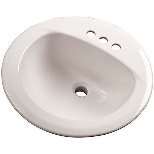 19 In. Self-Rimming Sink Basin In White