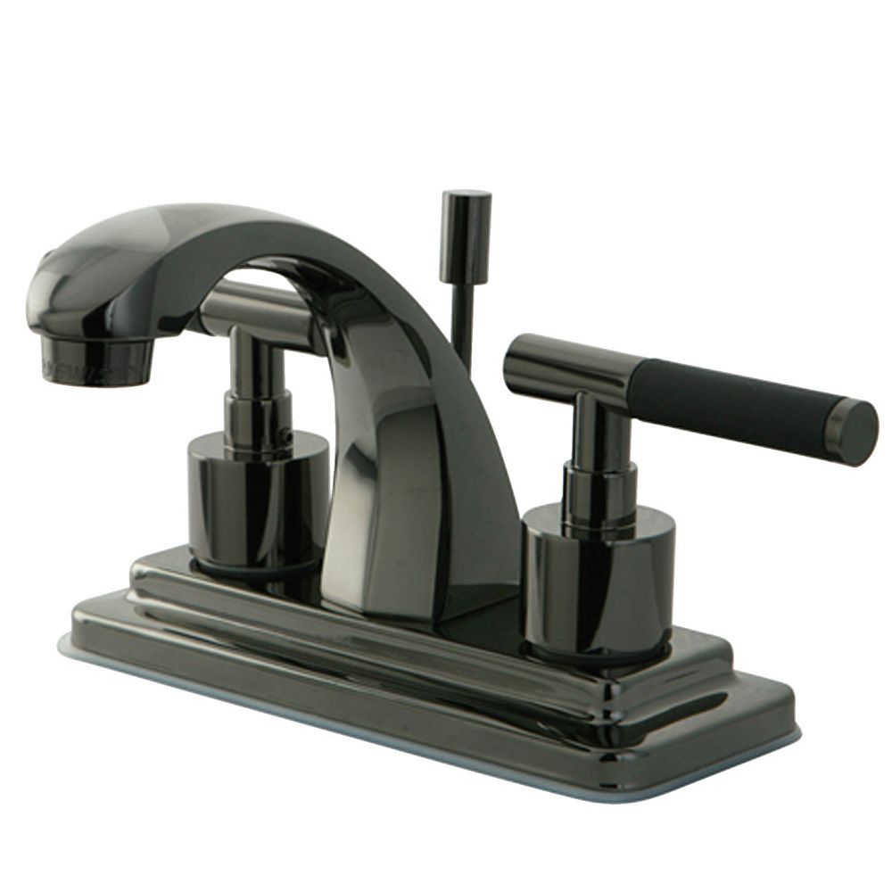 Kingston Brass 4 in. Centerset 2Handle Bathroom Faucet in Black