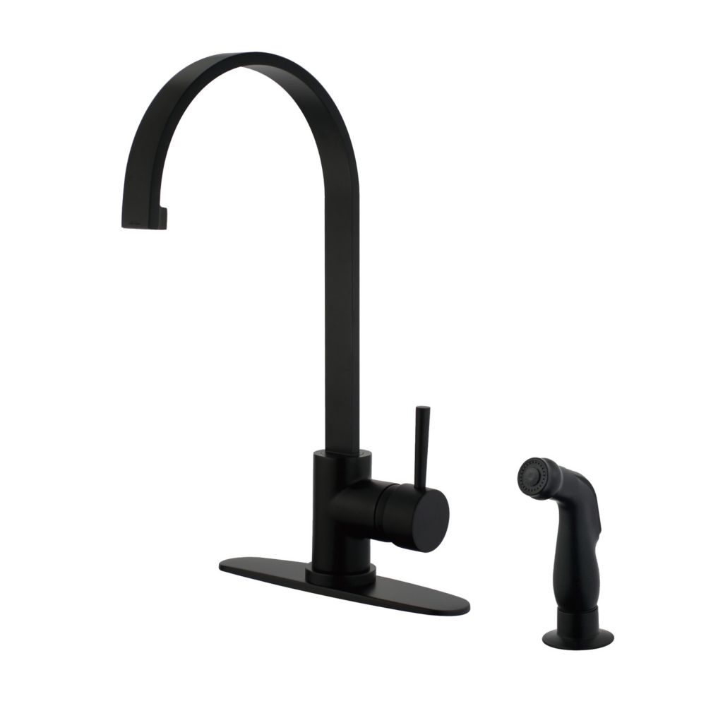 Kingston Brass Concord Single Handle Standard Kitchen Faucet With Side   P 1001507084 