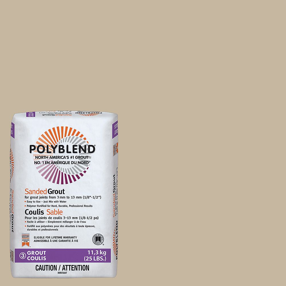 Custom Building Products Polyblend 172 Urban Putty 25 lb. Sanded Grout The Home Depot Canada