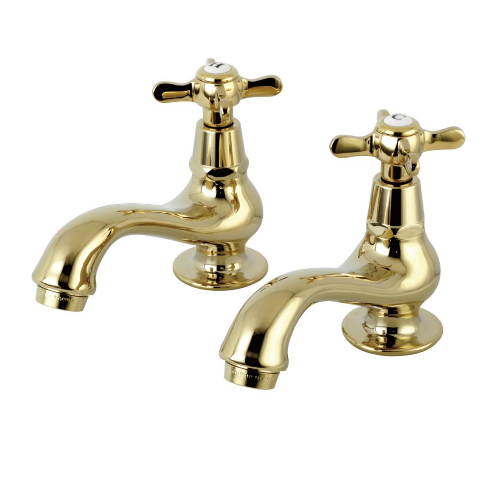 Kingston Brass Vintage Cross Old-Fashion Basin 8 In. Widespread 2 ...