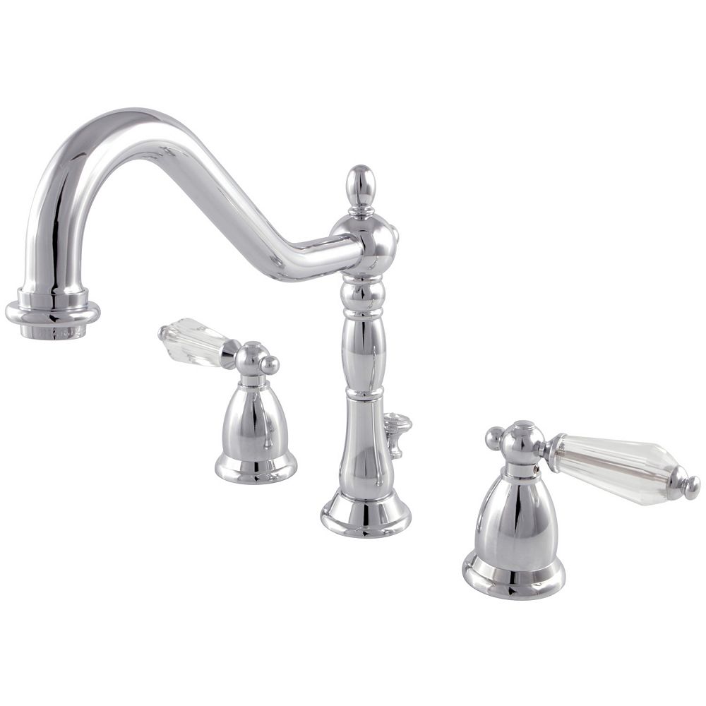 Kingston Brass English Crystal 8 in. Widespread 2Handle Bathroom