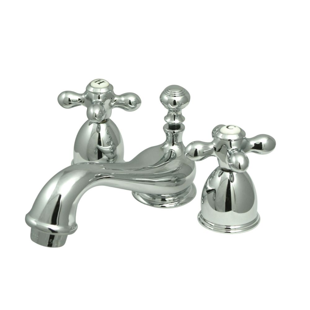 Kingston Brass 4 In Minispread 2 Handle Low Arc Bathroom Faucet In   P 1001507817 