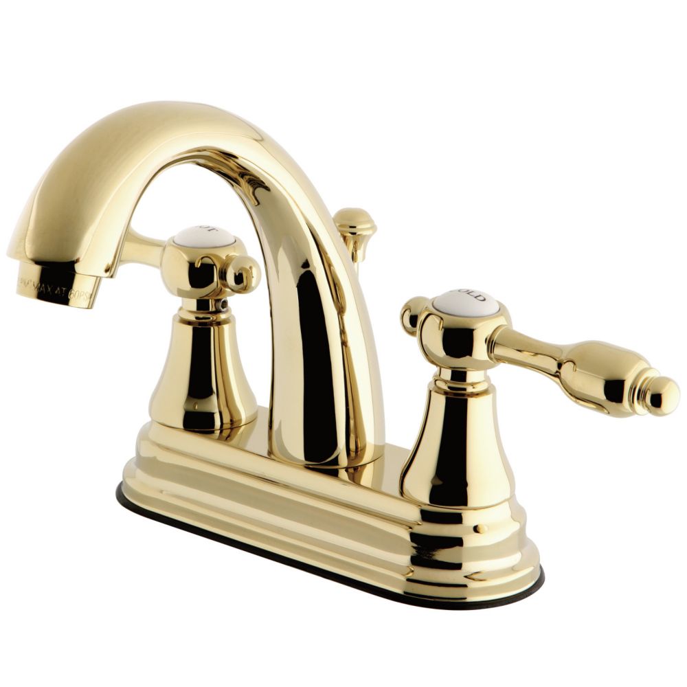 Kingston Brass Tudor 4 In Centerset 2 Handle High Arc Bathroom Faucet   P 1001507936 