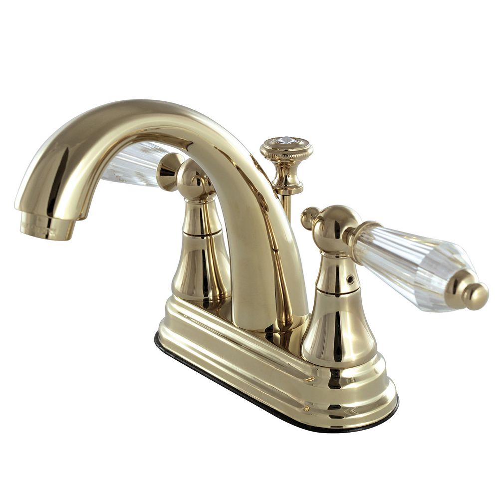 Kingston Brass English Crystal 4 in. Centerset 2Handle Bathroom Faucet