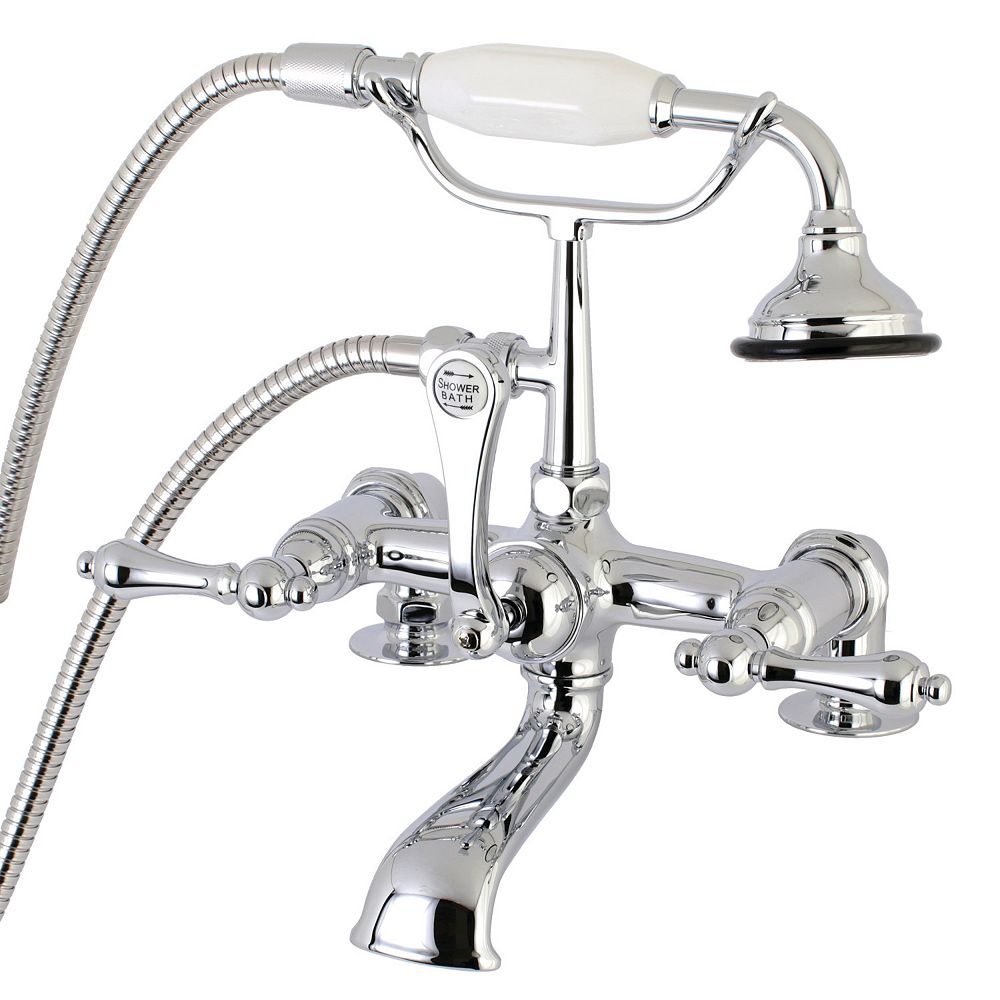 Kingston Brass Lever 3Handle DeckMount Claw Foot Tub Faucet with