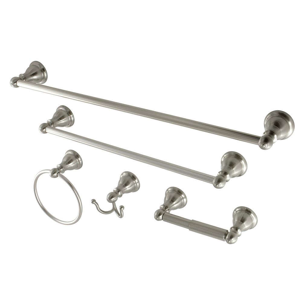 Kingston Brass Southwestern 5 Piece Bath Hardware Set In Satin Nickel The Home Depot Canada 2139