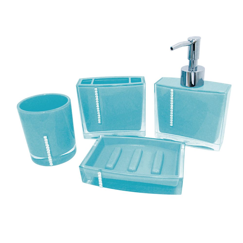 Kingston Brass Contemporary 4Piece Bath Accessory Set in Turquoise