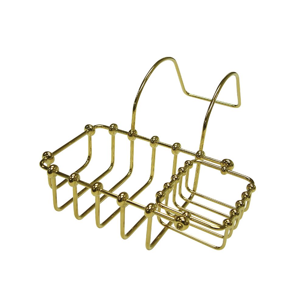 Kingston Brass Swivel Soap and Sponge Claw Foot Bathtub Caddy in Polished Brass The Home Depot