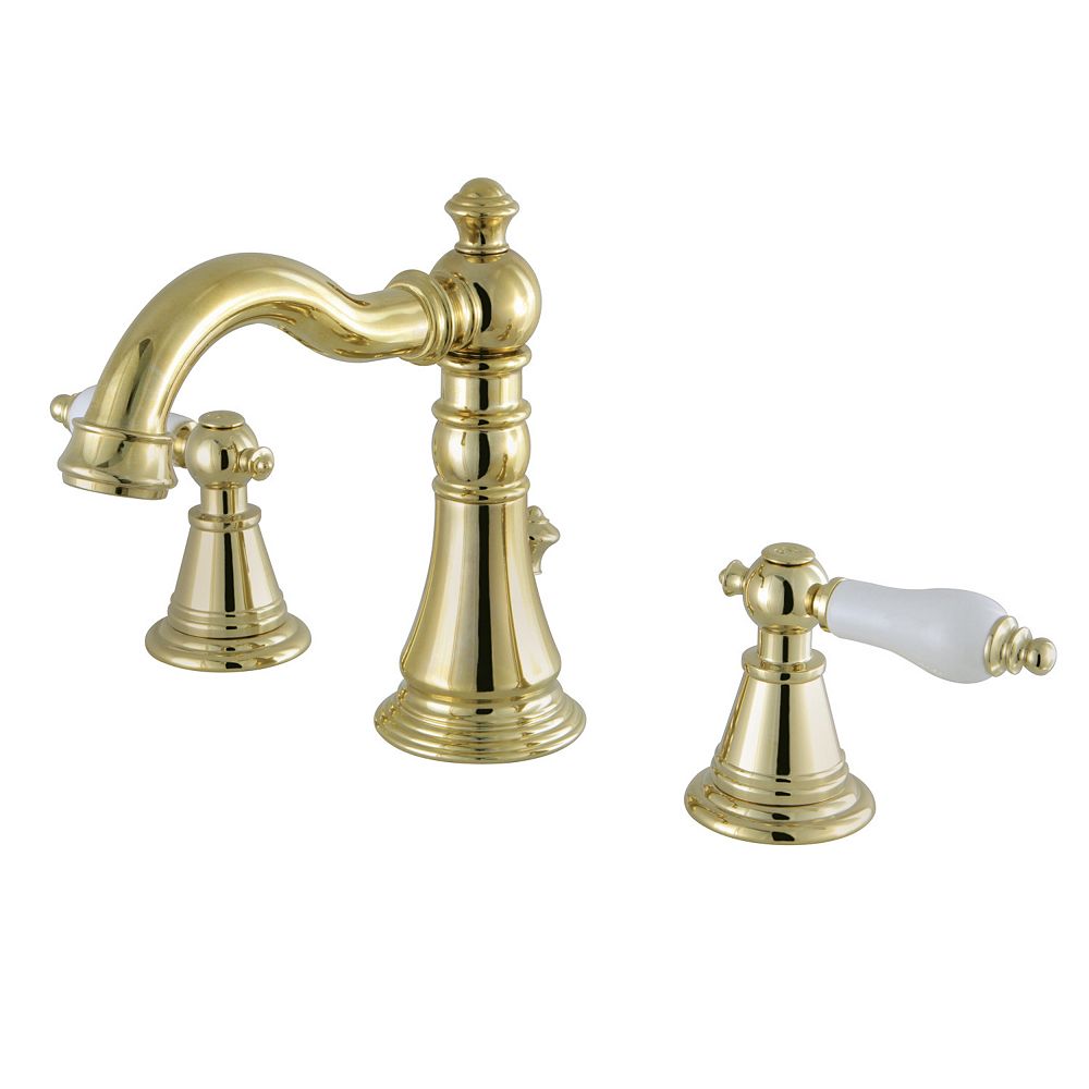 Kingston Brass Classic Porcelain 8 in. Widespread 2-Handle High-Arc ...