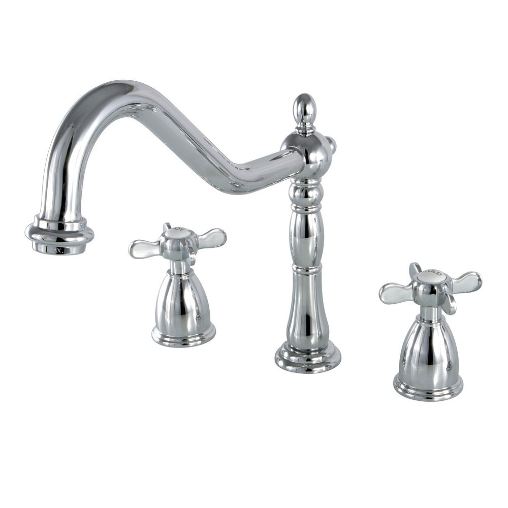 Kingston Brass Victorian Cross 2-handle Standard Kitchen Faucet In 