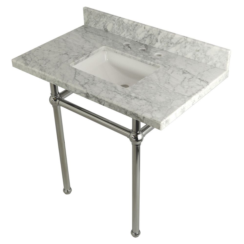 Kingston Brass Square Sink Washstand 36 In Console Table In Kingston Brass Square Sink Washstand 36 In Console Table In