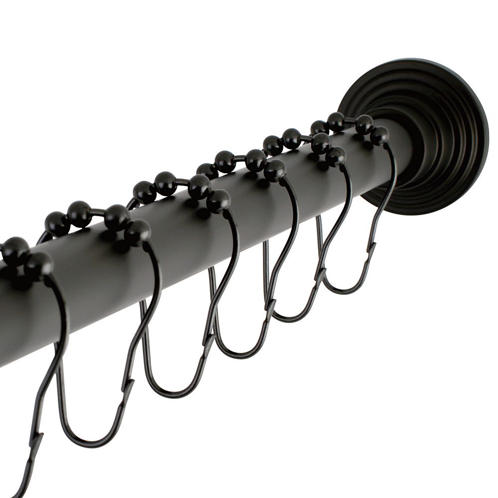 Kingston Brass Decorative 60 in. to 72 in. Fixed Shower Rod with Hooks