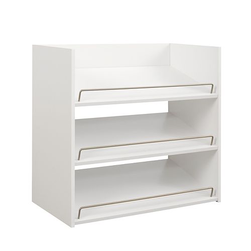 Impressions 3-Shelf Shoe Organizer in White