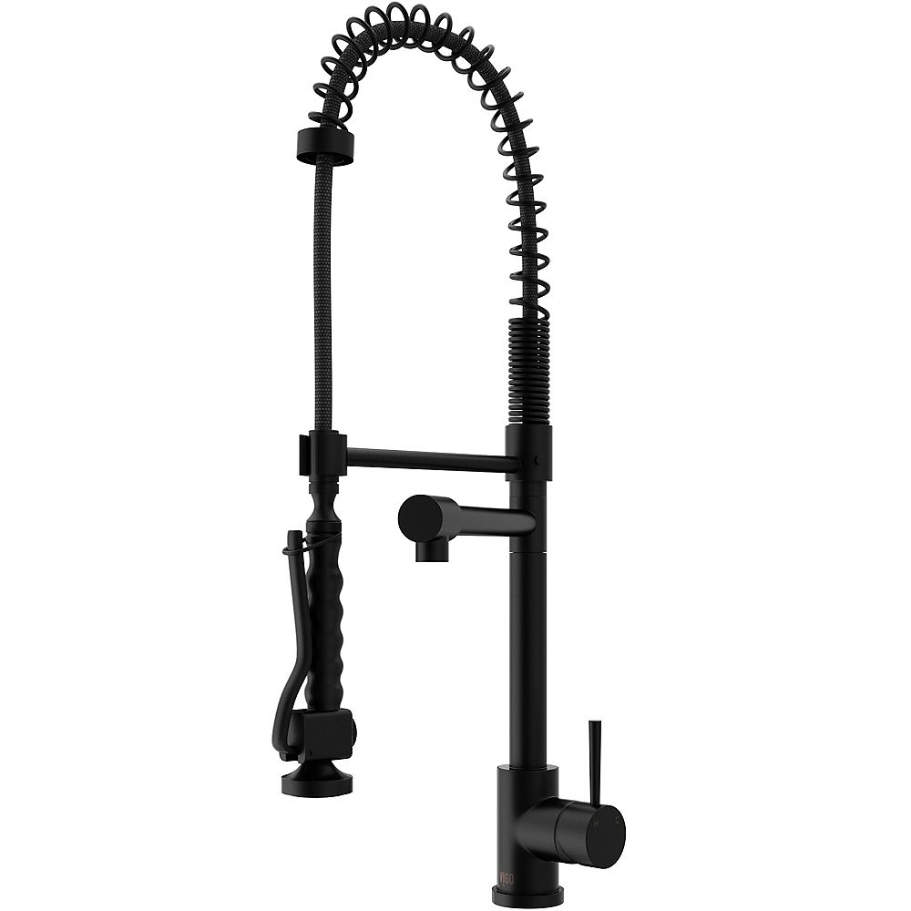 VIGO Zurich SingleHandle PullDown Sprayer Kitchen Faucet in Matte