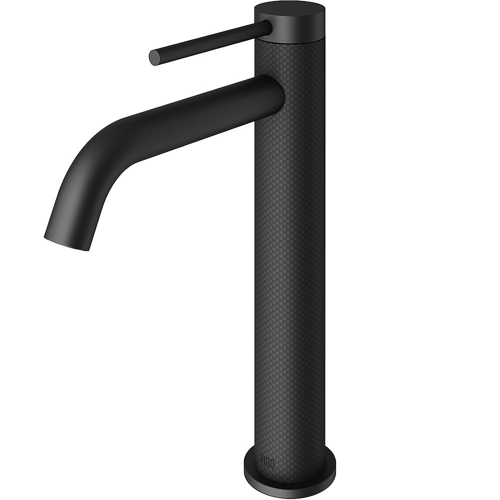 Vigo Lexington Cfiber Single Hole Single Handle Vessel Bathroom Faucet In Matte Black The Home Depot Canada