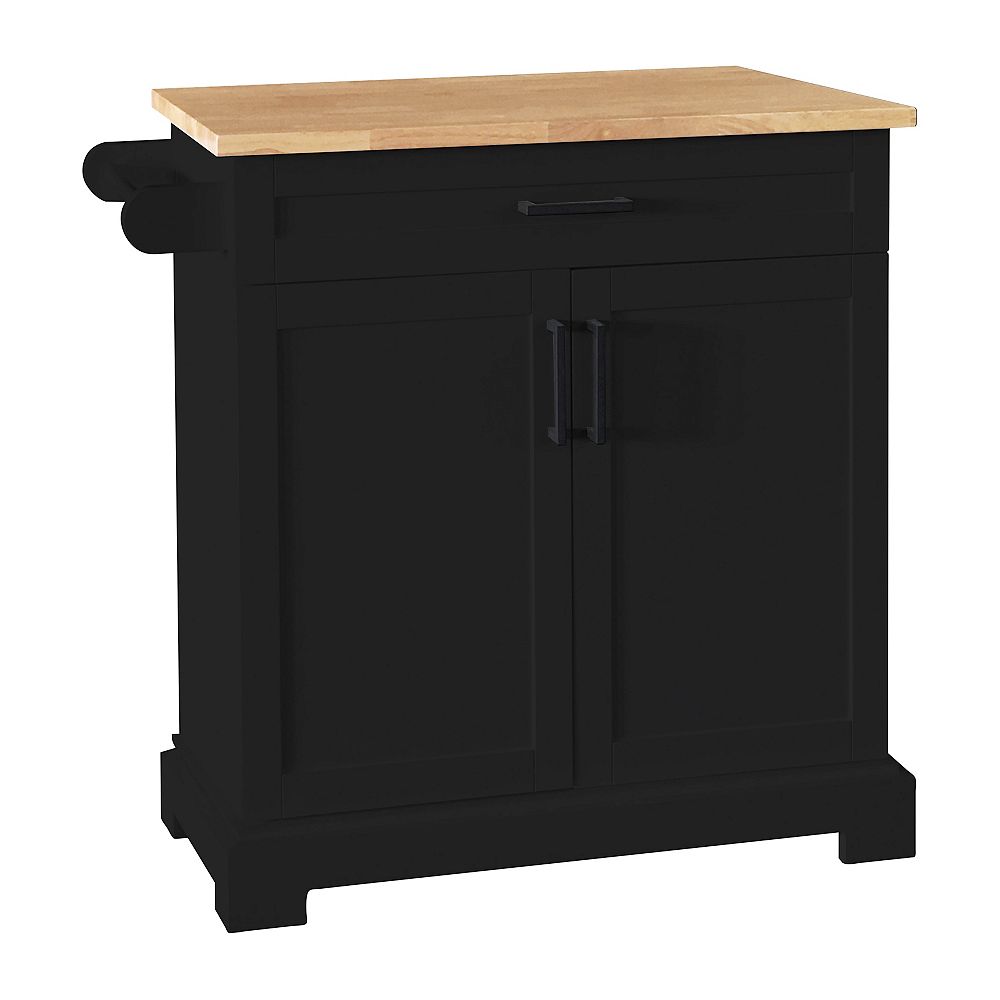 Stylewell 36-inch Black Kitchen Cart | The Home Depot Canada