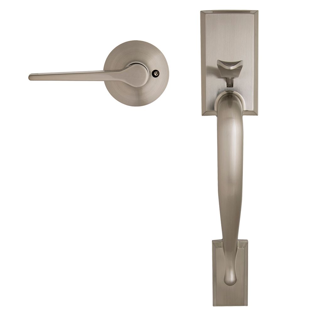 Defiant Alexander Satin Nickel Handleset Without Deadbolt With Interior Freedom Door Lever The 9731