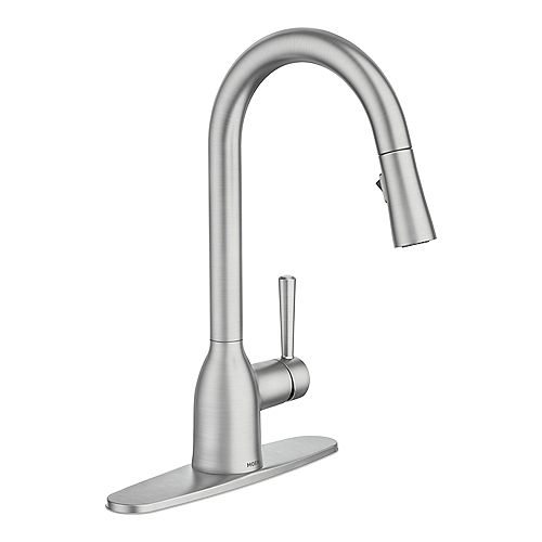 Adler Single-Handle Pull-Down Sprayer Kitchen Faucet with Reflex in Spot Resist Stainless