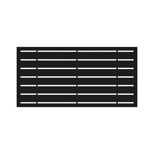 Boardwalk 2 ft. x 4 ft. Decorative Screen Panel in Black