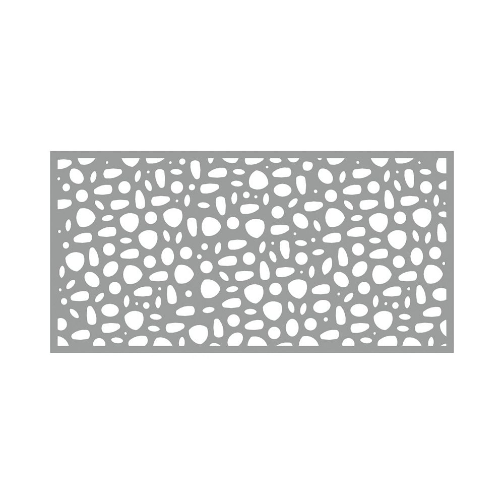 Barrette 34 In X 68 River Rock Design Polypropylen Decorative Panel Grey The Home Depot Canada Polypropylen Decorative Panel, Outdoor Decorative Wall Panels Canada