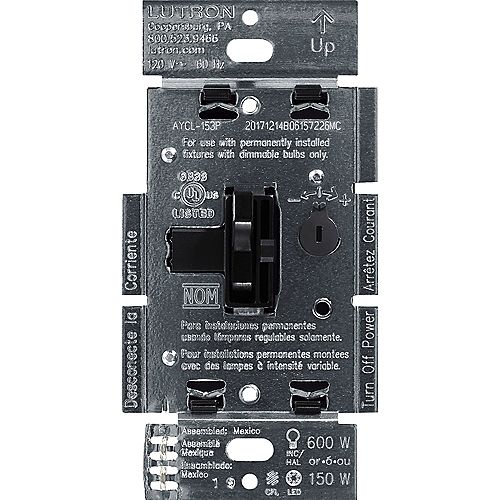 Black Dimmer Switches Dimmers, Switches & Outlets The Home Depot Canada