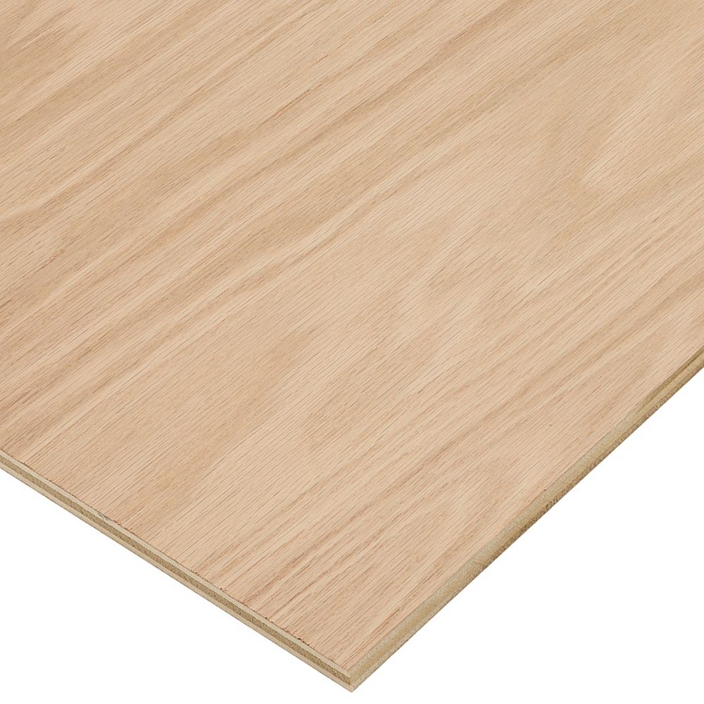 Columbia Forest Products 1/2in. X 2ft. X 4ft. Red Oak Plywood The