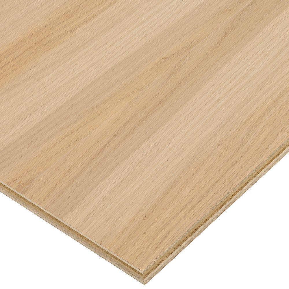 Columbia Forest Products 3 4in X 2ft X 4ft White Oak Plywood The Home Depot Canada