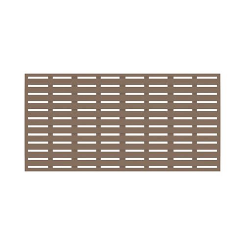 34 in. x 68 in. Decorative Boardwalk Screen Panel in color Saddle