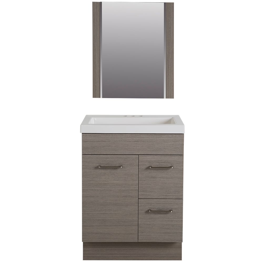 Glacier Bay Jayli 24 5 In W Vanity In Haze With Cultured Marble Vanity   P 1001513600 