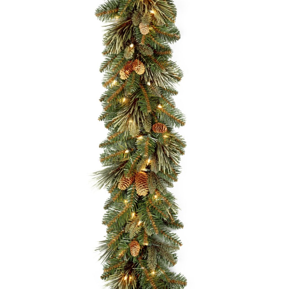 National Tree Company 9 Ft. Carolina Pine Garland With Battery Operated ...