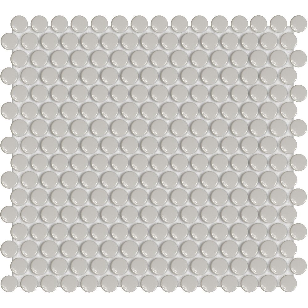Enigma 3 4 Inch Cloud Grey Penny Round, Gray Penny Tile