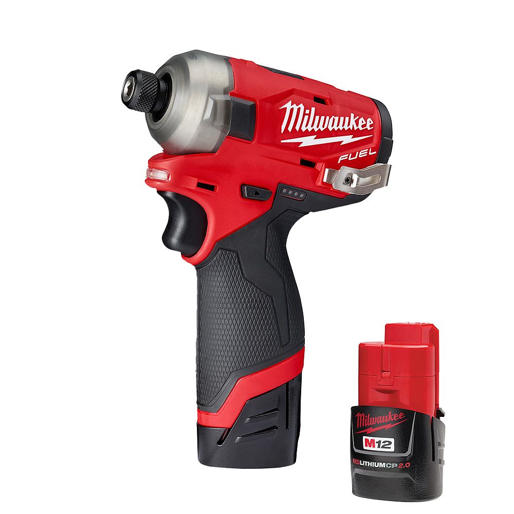 Milwaukee Tool M12 FUEL 12V Li-Ion sans fil Kit de tournevis à percussion hexagonale 1/4 p... | Home Depot Canada