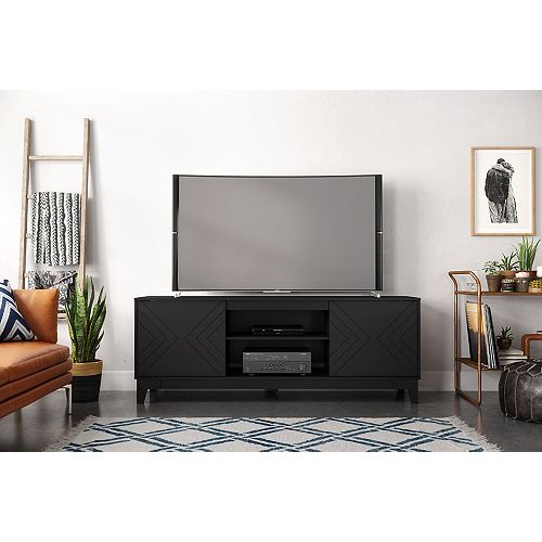 Nexera Arrow 72 inch TV Stand, Black