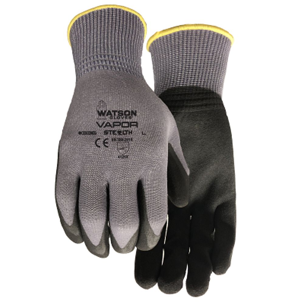 Watson Gloves MoistureWicking Kool Knit, Nitrile Premium Foam Tech