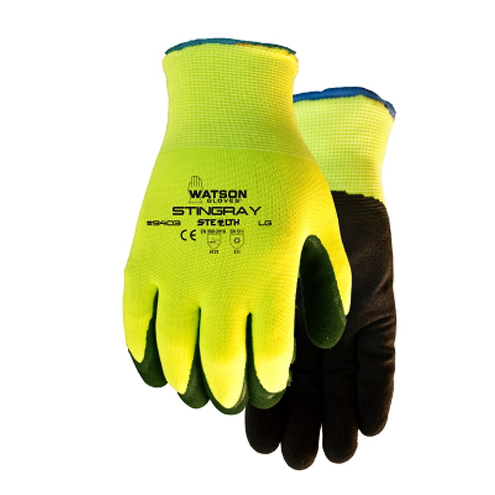 Watson Gloves Water Resistant Thermal HiVis DoubleDipped Sandy