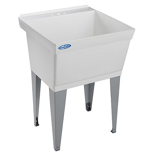 Jag Plumbing Products Utility and Laundry Tub, Floor Mounted, By Mustee