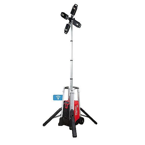 MX FUEL Lithium-Ion Cordless Rocket Tower Light with Battery and Charger