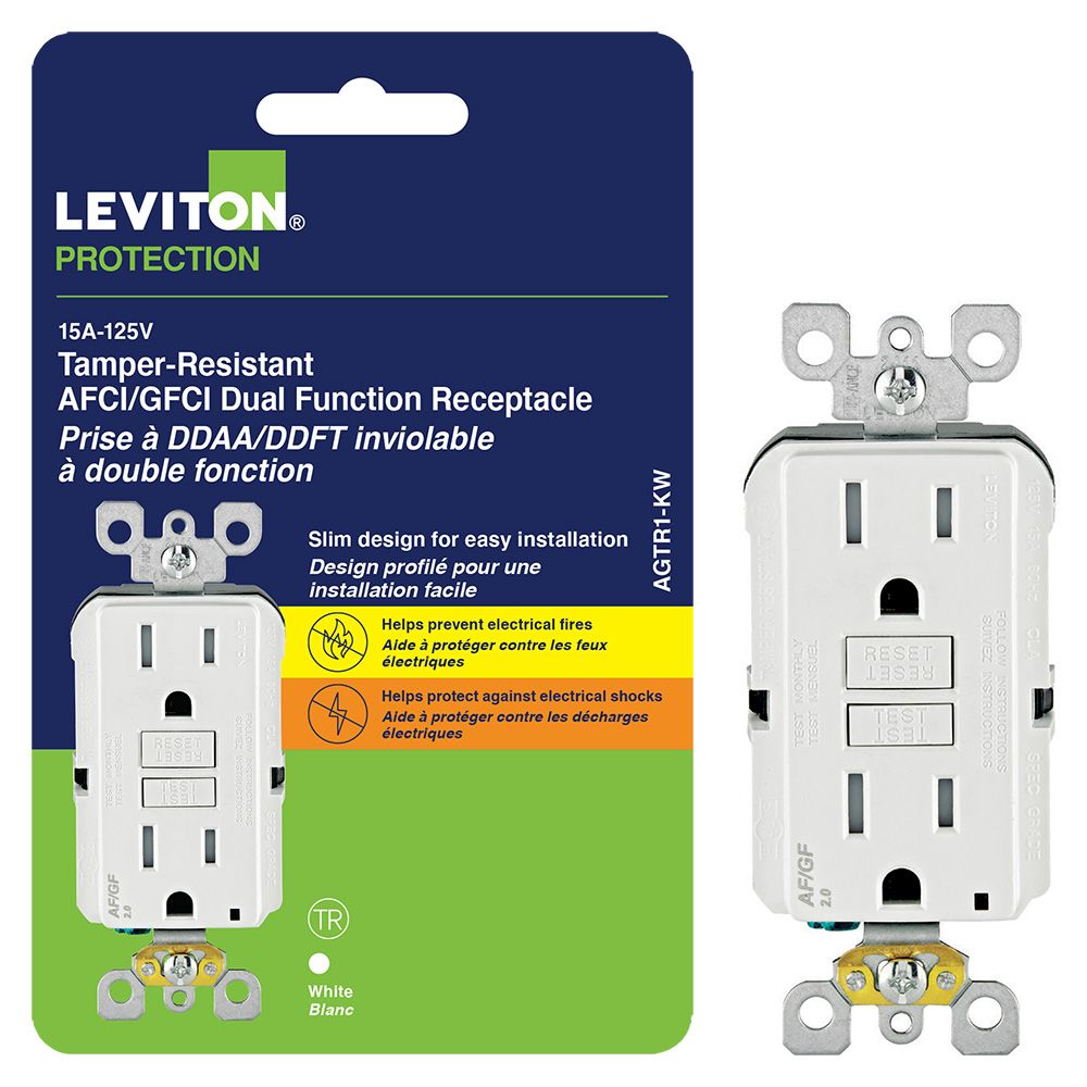 Leviton AFCI GFCI Dual Function Receptacle The Home Depot Canada   P 1001514657 