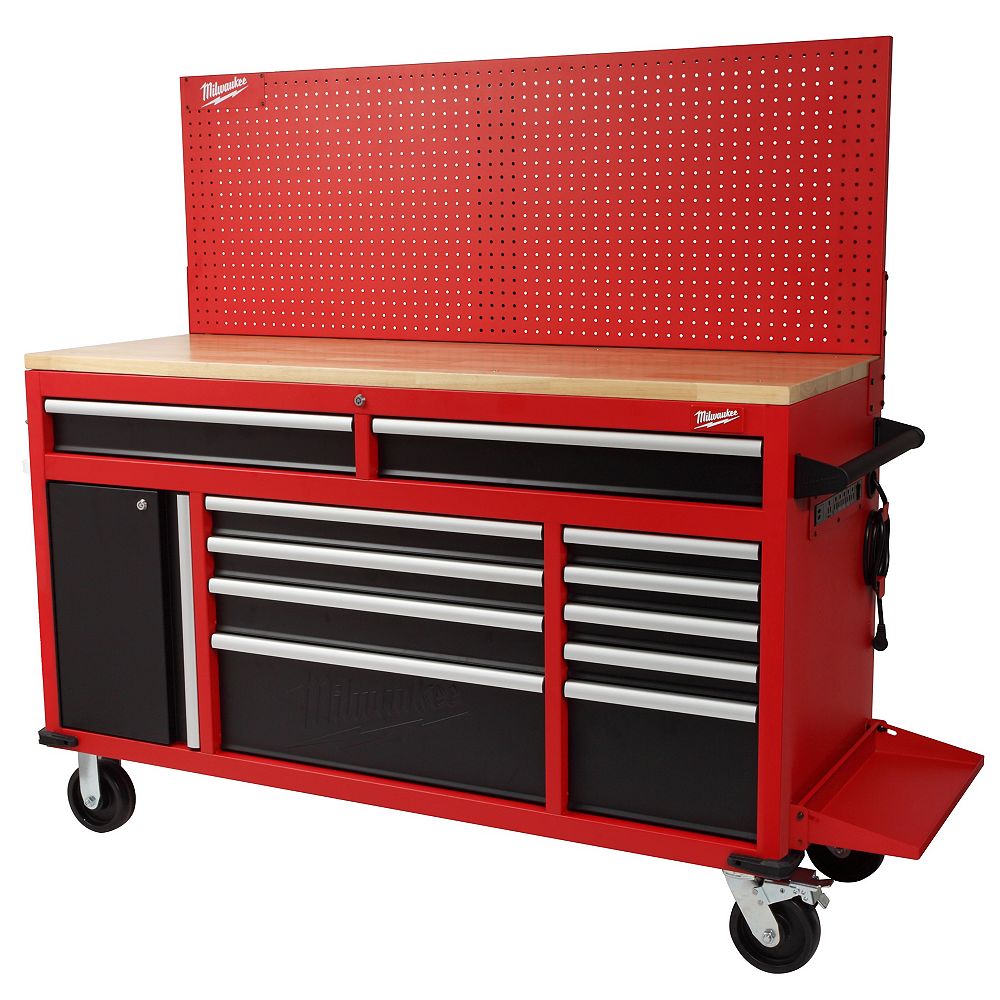 Milwaukee 61 Inch High Capacity 11 Drawer Mobile Workbench The Home Depot Canada