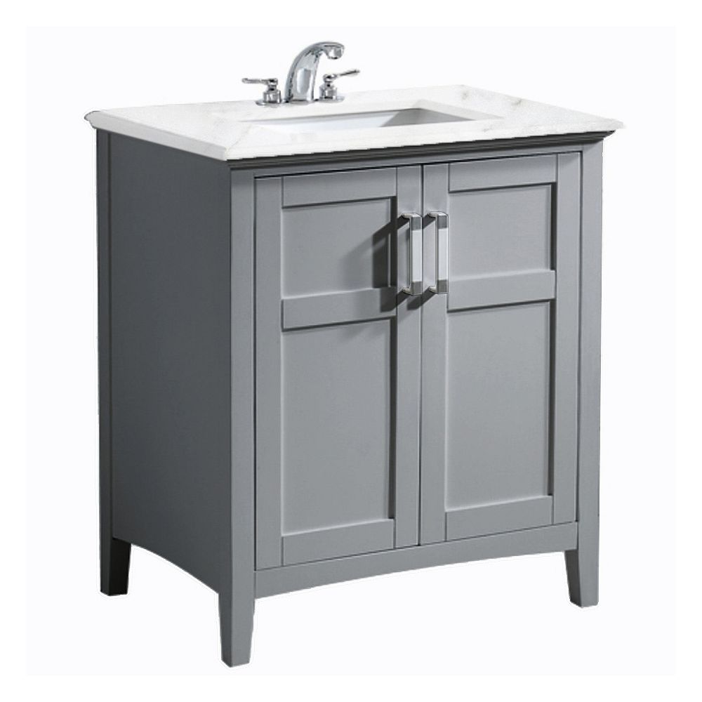 Simpli Home Winston 30 Inch Contemporary Bath Vanity In Warm Grey With Bombay White Engine The Home Depot Canada Simpli Home Winston 30 Inch Contemporary Bath Vanity In Warm Grey With Bombay White Engine The Home Depot Canada