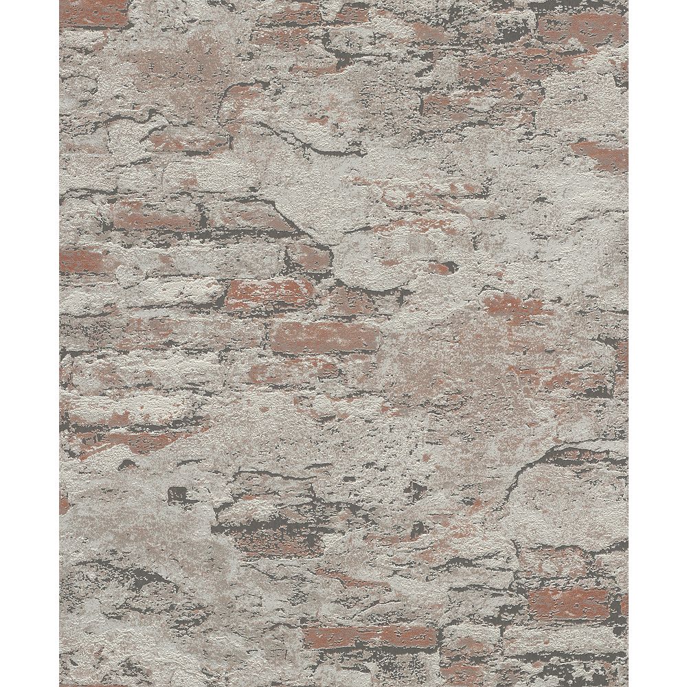 Rasch Templier Brown Distressed Brick Wallpaper The Home Depot Canada