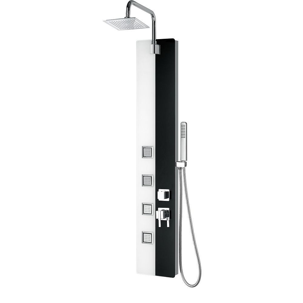 A&E Bath and Shower Capri X Shower Panel System with Rain Showerhead, Body Jets and Handsh