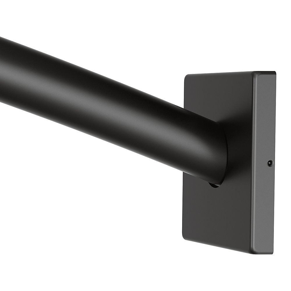 MOEN Triva 5 Ft Fixed Curve Shower Rod In Matte Black | The Home Depot
